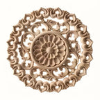Round Wooden Onlays, 12cm/15cm/20cm/24cm Decorative Wood Appliques, Unpainted Carved Decals Center Decor... - House Of Avana [[SKU:HOA-DRS-400]]