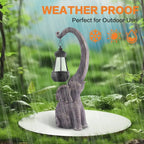 Solar Elephant Statue, Outdoor Garden Resin Crafts for Elephant Statues, Art Decorations with Solar Led... - House Of Avana [[SKU:HOA-GDN-012]]