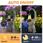Solar Elephant Statue, Outdoor Garden Resin Crafts for Elephant Statues, Art Decorations with Solar Led... - House Of Avana [[SKU:HOA-GDN-012]]