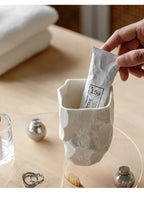 Wabi-sabi Wind Toothbrush Cup Creative Easter Stone Shape Ceramic Wash Cup Toothbrush Cup Nordic Ins... - House Of Avana [[SKU:HOA-BAT-406]]