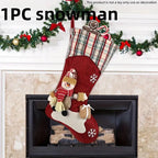 /s Classic Christmas Stocking Set, Polyester Hanging Holiday Decor with Santa, Snowman, Reindeer,... - House Of Avana