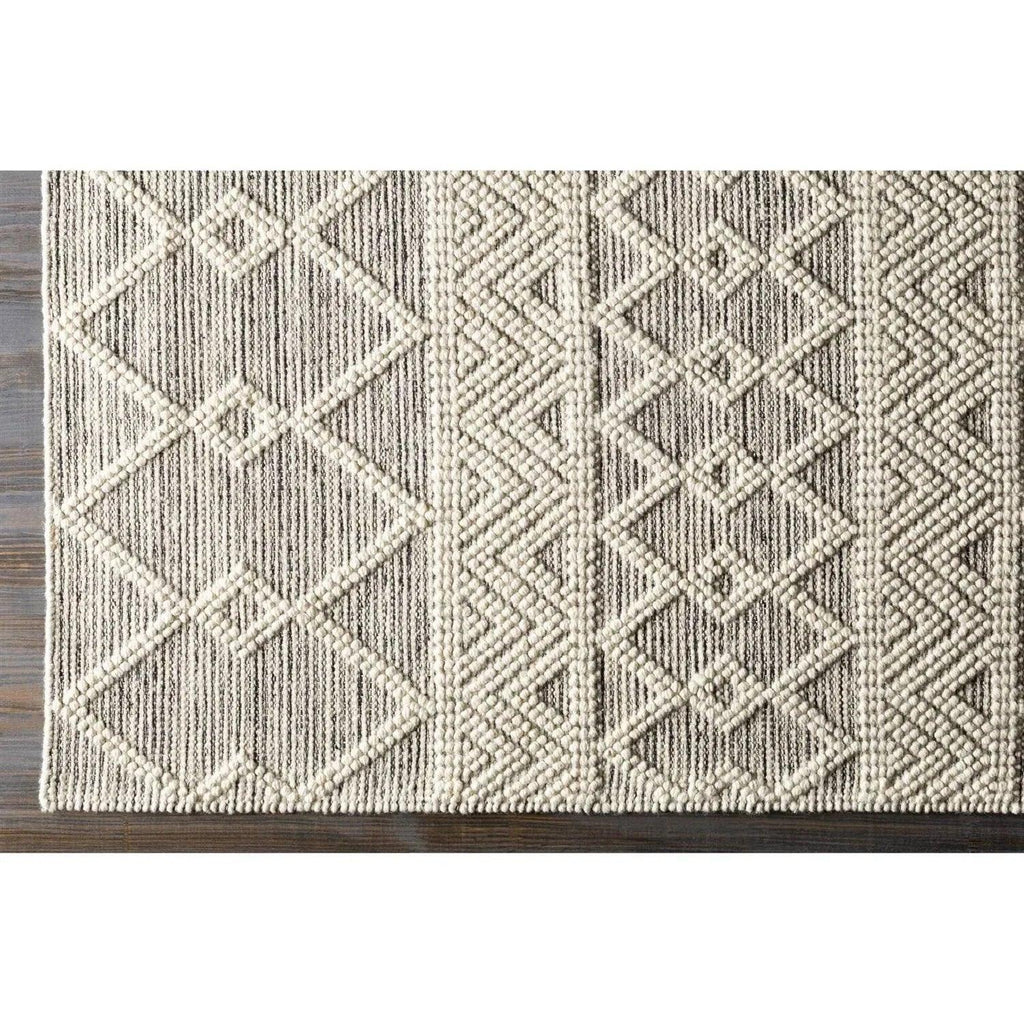 2-ft. x 3-ft. Hand Woven Wool Blend Grey Beige Ivory Persian Style Area Rug
