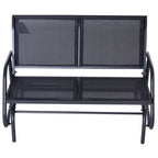 2 Seater Mesh Outdoor Patio Swing Glider Dark Gray