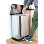 20-Gallon Sturdy Stainless Steel Kitchen Trash Can with Step-on Lid