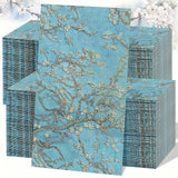 200 pcs Blue Floral Paper Hand Towels 200pcs House Of Avana