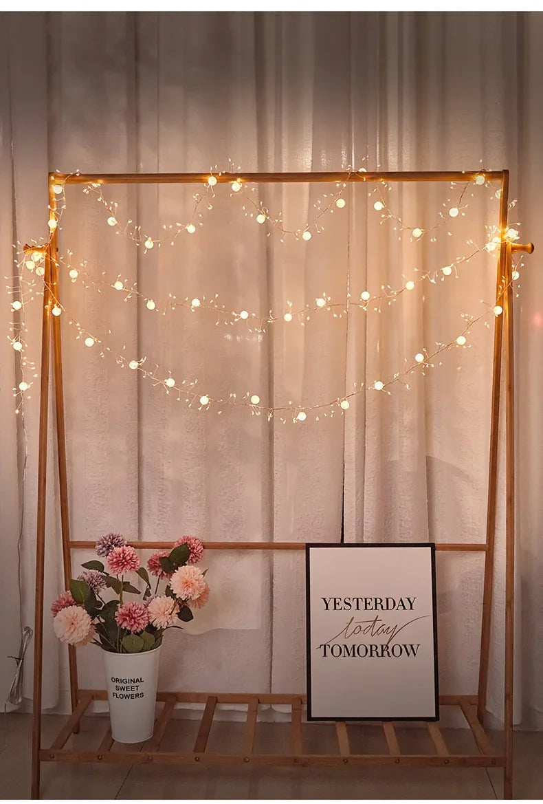 200cm Extra Long LED Lights - Elegant Curved Garland String with Warm & Cool LED, Hanging Lights for Wedding, Party,, Office, Photo Shoot Decorations - No Electronics Needed, Easy Installation (Low Voltage) - Ideal Gift for G House Of Avana