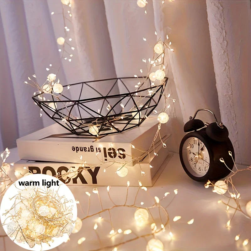 200cm Extra Long LED Lights - Elegant Curved Garland String with Warm & Cool LED, Hanging Lights for Wedding, Party,, Office, Photo Shoot Decorations - No Electronics Needed, Easy Installation (Low Voltage) - Ideal Gift for G House Of Avana