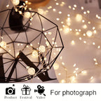 200cm Extra Long LED Lights - Elegant Curved Garland String with Warm & Cool LED, Hanging Lights for Wedding, Party,, Office, Photo Shoot Decorations - No Electronics Needed, Easy Installation (Low Voltage) - Ideal Gift for G House Of Avana