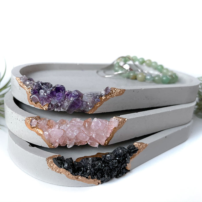 ROSE QUARTZ VANITY TRAY AURA 8 HOME