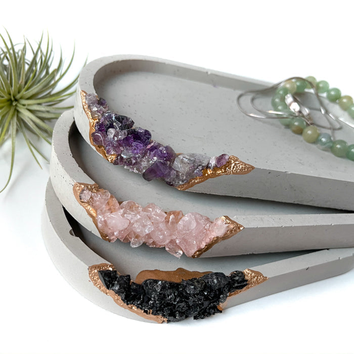 ROSE QUARTZ VANITY TRAY AURA 8 HOME