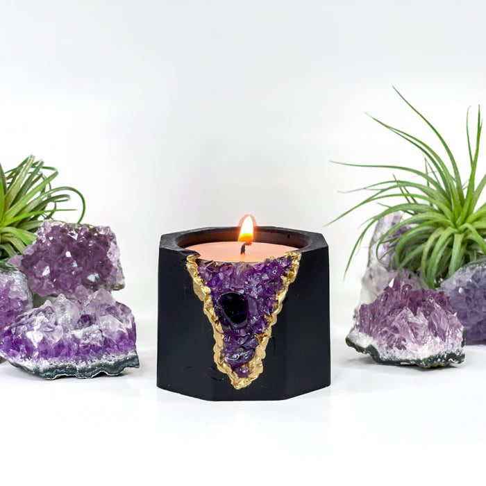 AMETHYST CANDLE HOLDER | DARK AURA 8 HOME