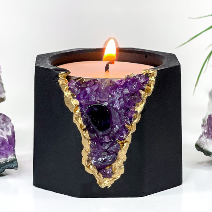 AMETHYST CANDLE HOLDER | DARK AURA 8 HOME