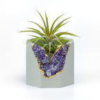 AMETHYST GEODE PLANTER AURA 8 HOME