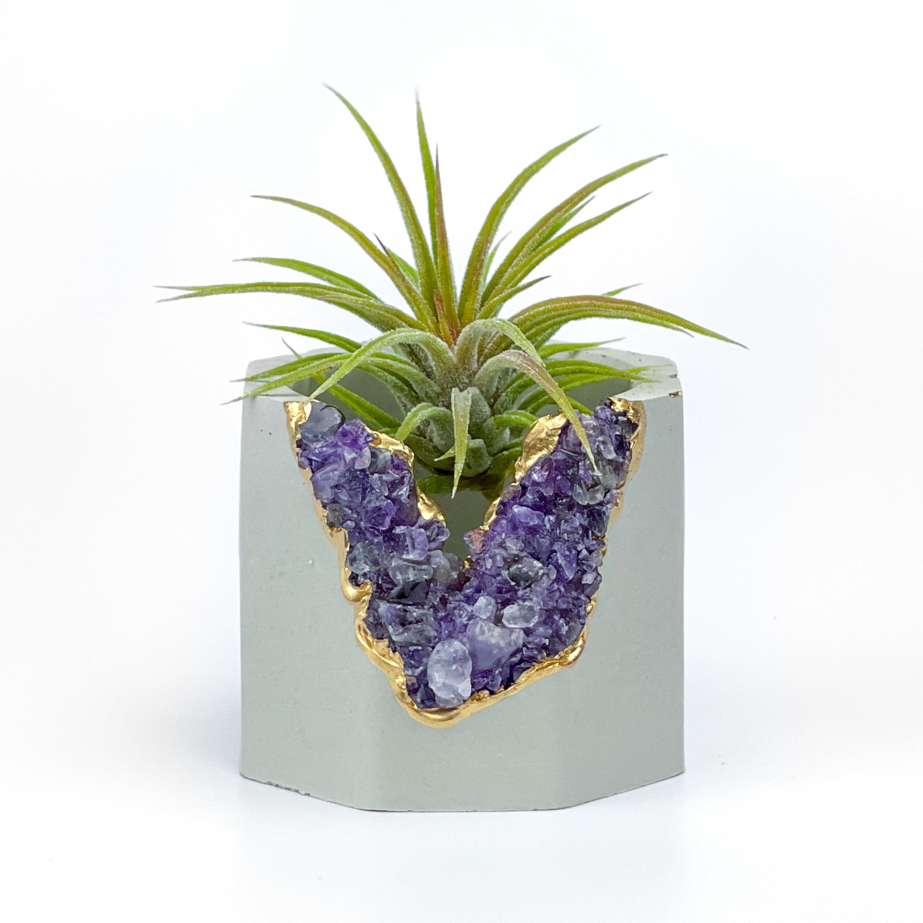 AMETHYST GEODE PLANTER AURA 8 HOME
