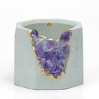 Brazil AMETHYST GEODE PLANTER AURA 8 HOME