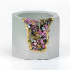 TOURMALINE GEODE PLANTER AURA 8 HOME
