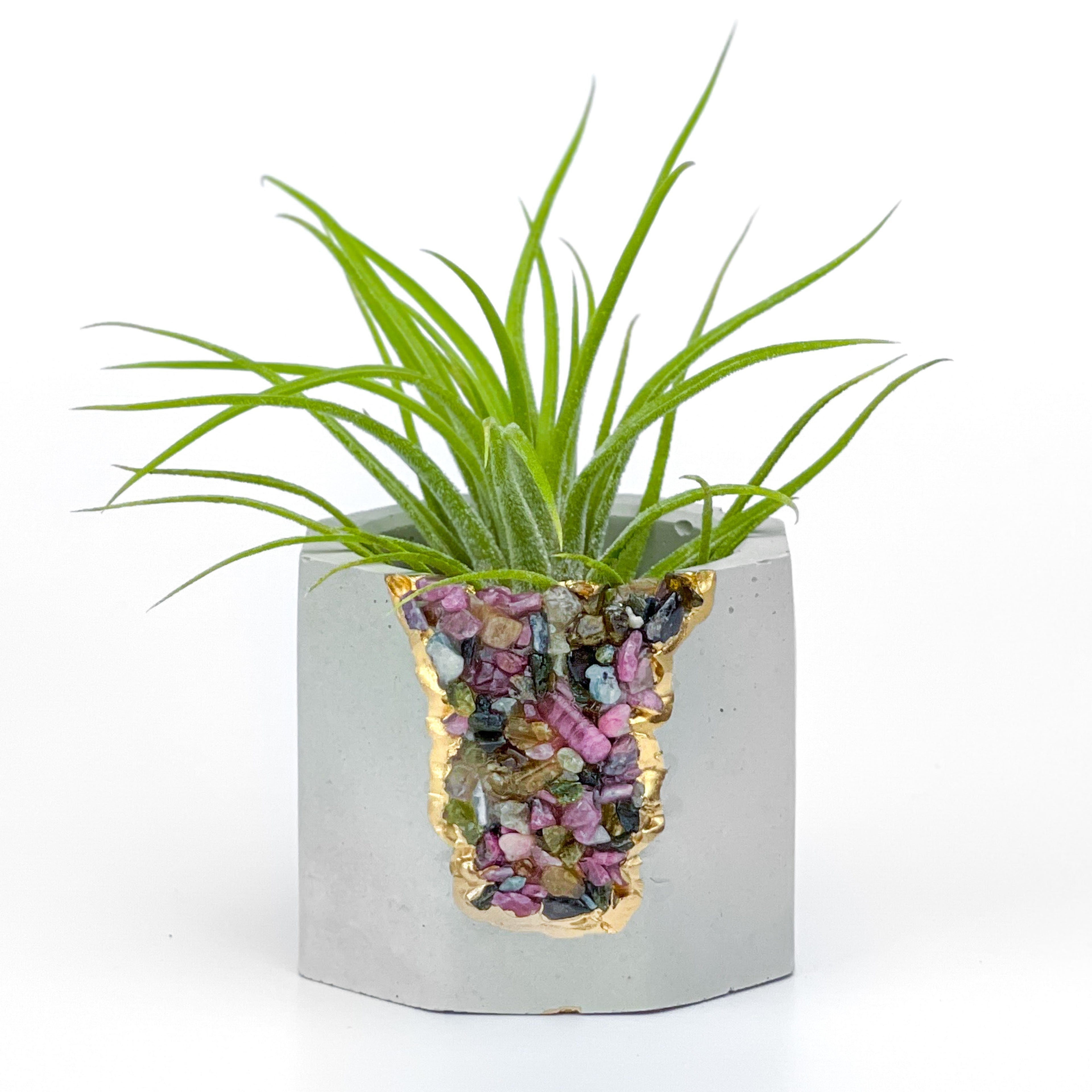TOURMALINE GEODE PLANTER AURA 8 HOME