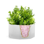 ROSE QUARTZ GEODE PLANTER AURA 8 HOME