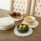 Fine Line Ivory Wool Trivet Kanju Interiors