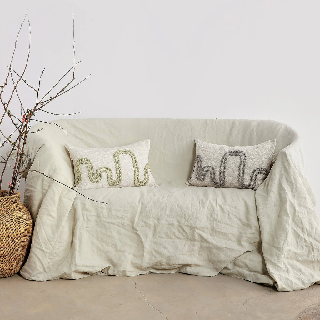 Olive & Gray Mirage Lumbar Throw Pillow Kanju Interiors