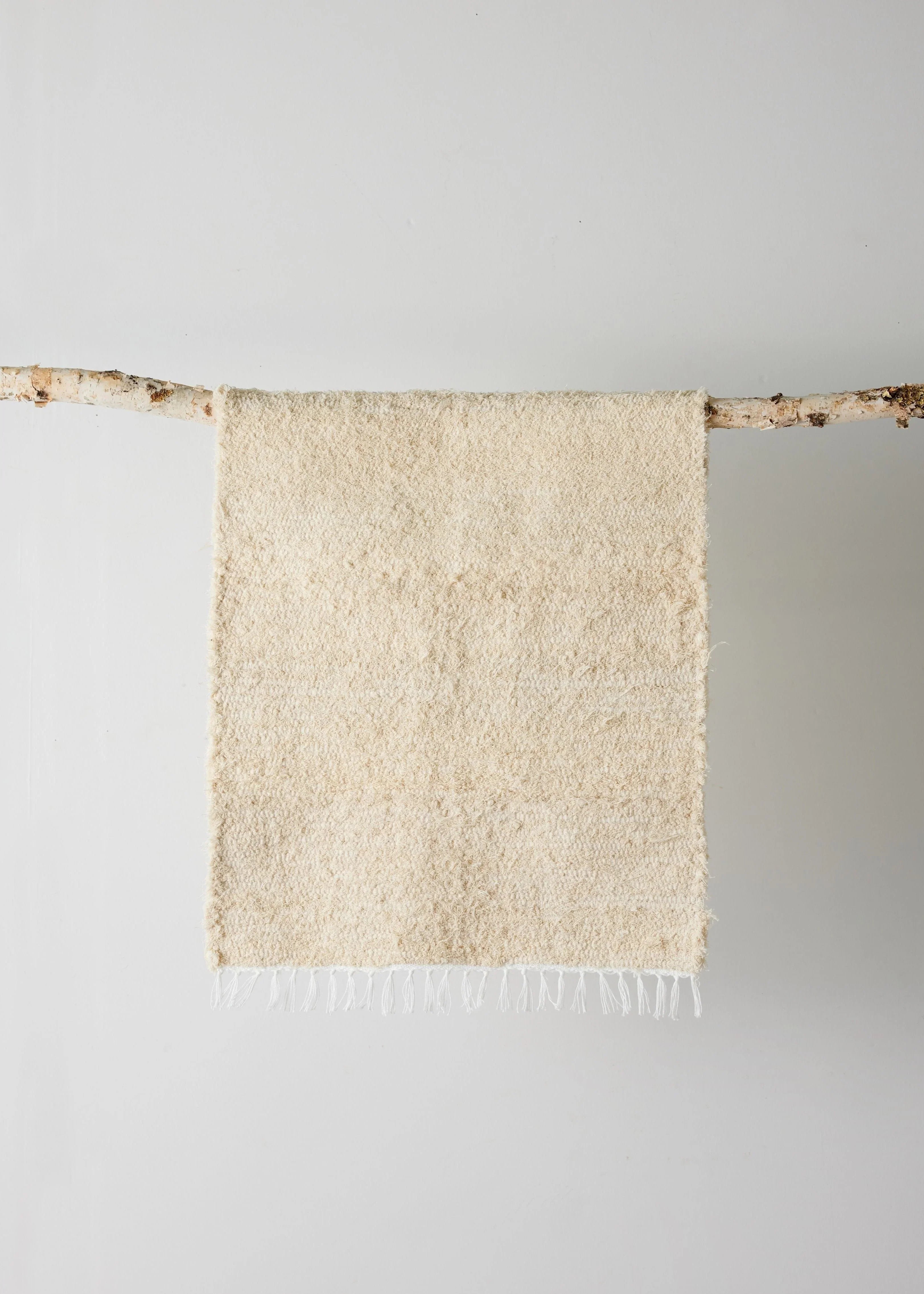 Tabby Cotton Natural Ecru Shag Mat Kanju Interiors