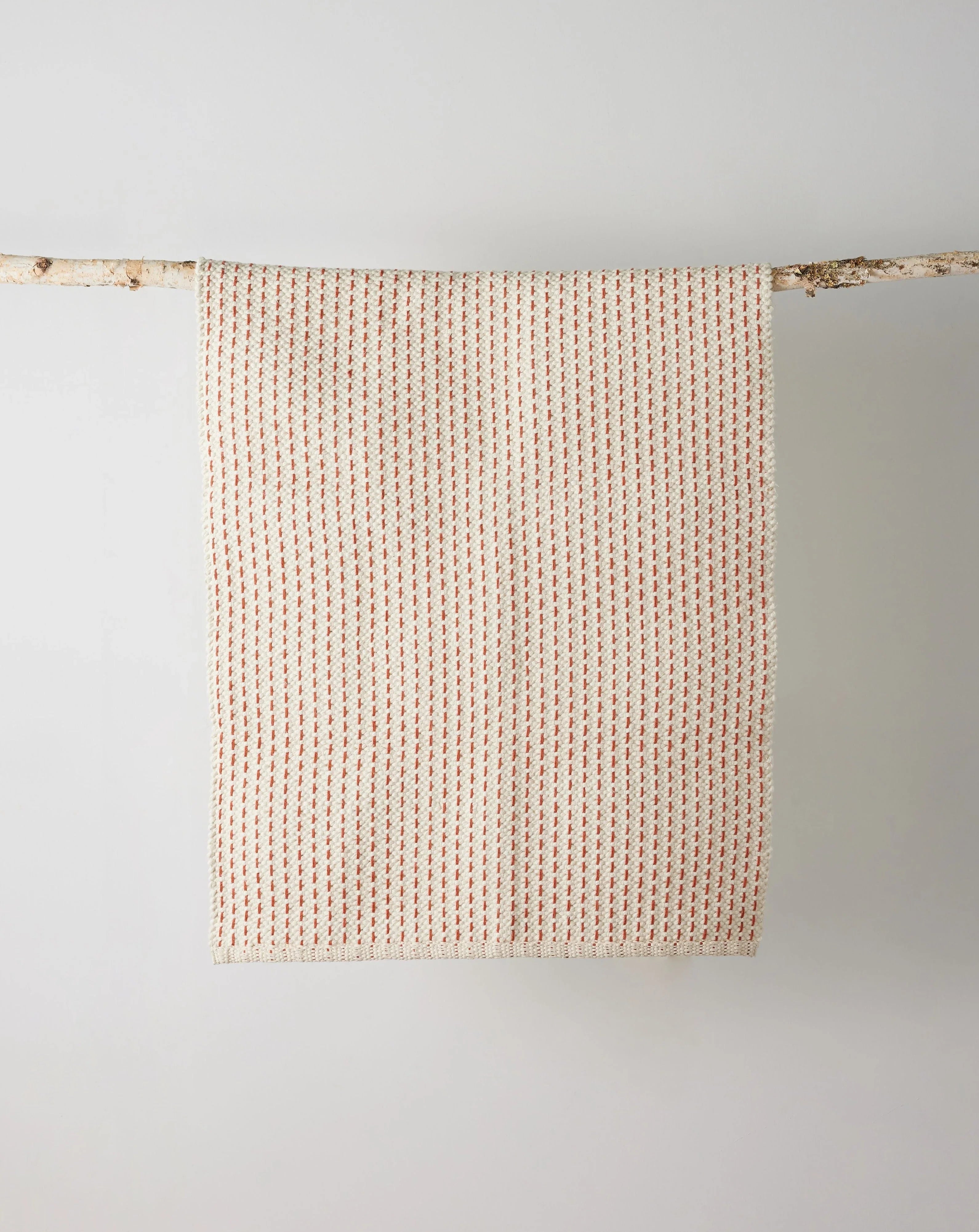 Terracotta Luxe Hand-Loomed Cotton Twill Mat Kanju Interiors