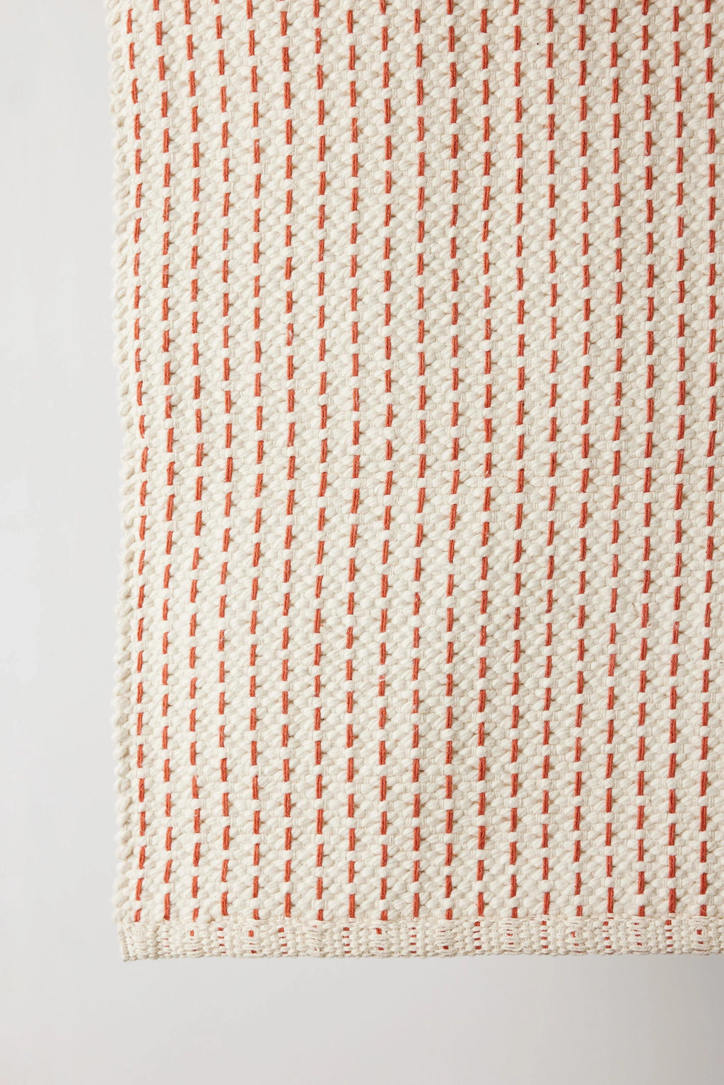 Terracotta Luxe Hand-Loomed Cotton Twill Mat Kanju Interiors