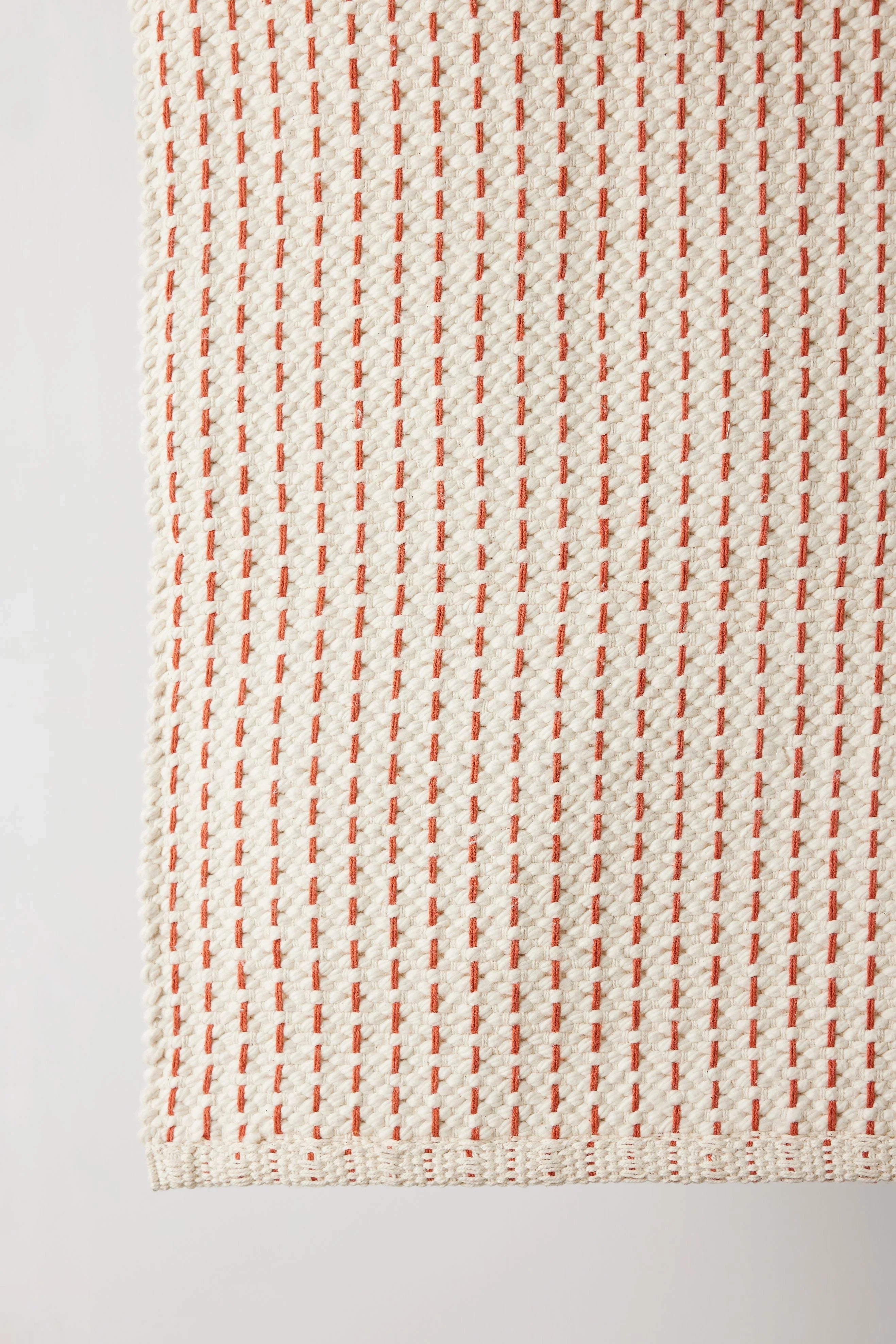 Terracotta Luxe Hand-Loomed Cotton Twill Mat Kanju Interiors