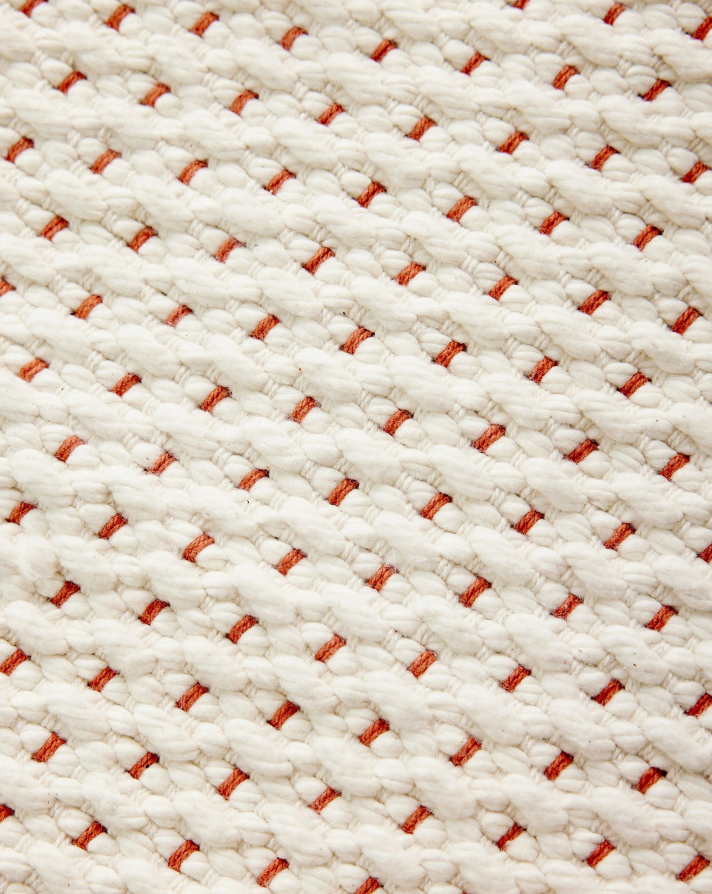 Terracotta Luxe Hand-Loomed Cotton Twill Mat Kanju Interiors
