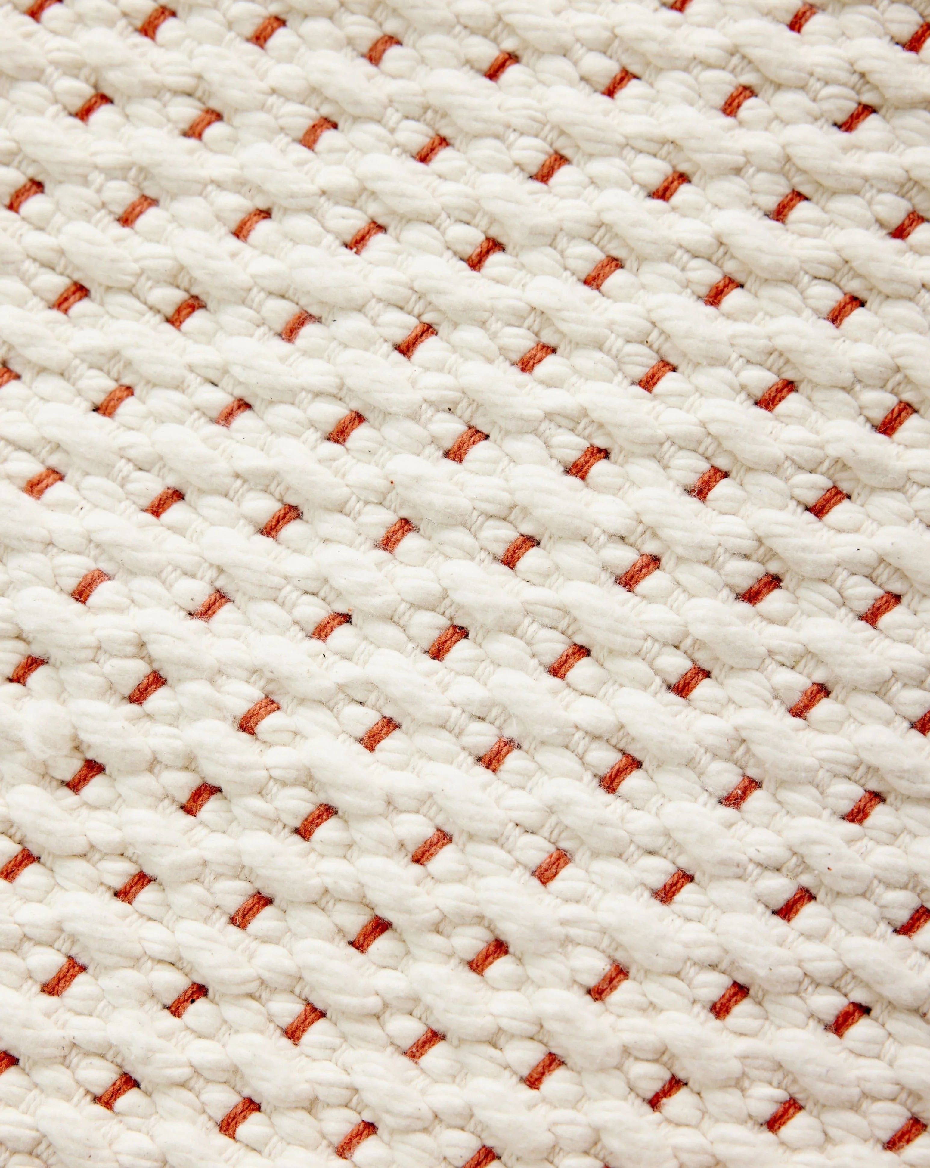Terracotta Luxe Hand-Loomed Cotton Twill Mat Kanju Interiors