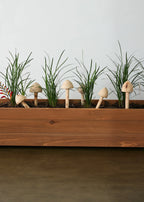 Wooden Mushroom Garden Stick Kanju Interiors