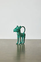 Mini Benin Bronze Metal Leopard Figurine Kanju Interiors