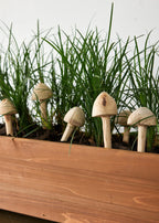 Wooden Mushroom Garden Stick Kanju Interiors