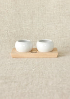 Dipping & Spice Wooden and Ceramic Bowl Pair Kanju Interiors