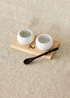 Dipping & Spice Wooden and Ceramic Bowl Pair Kanju Interiors