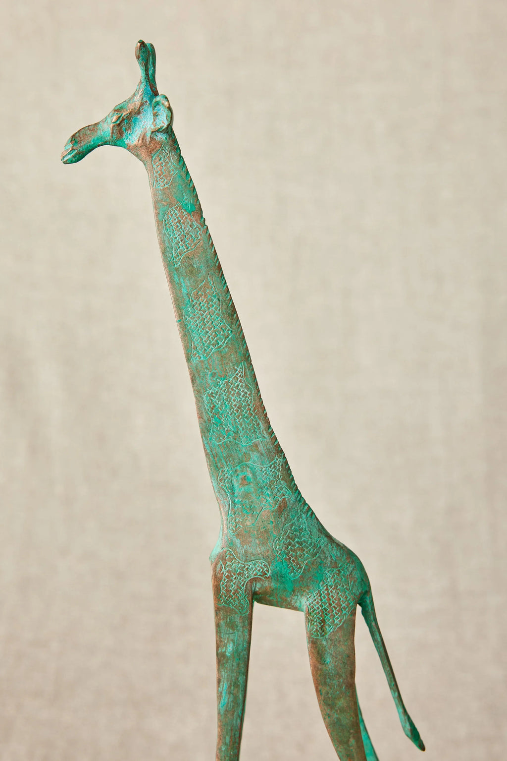 Tuareg Brass Giraffes Figurines Kanju Interiors