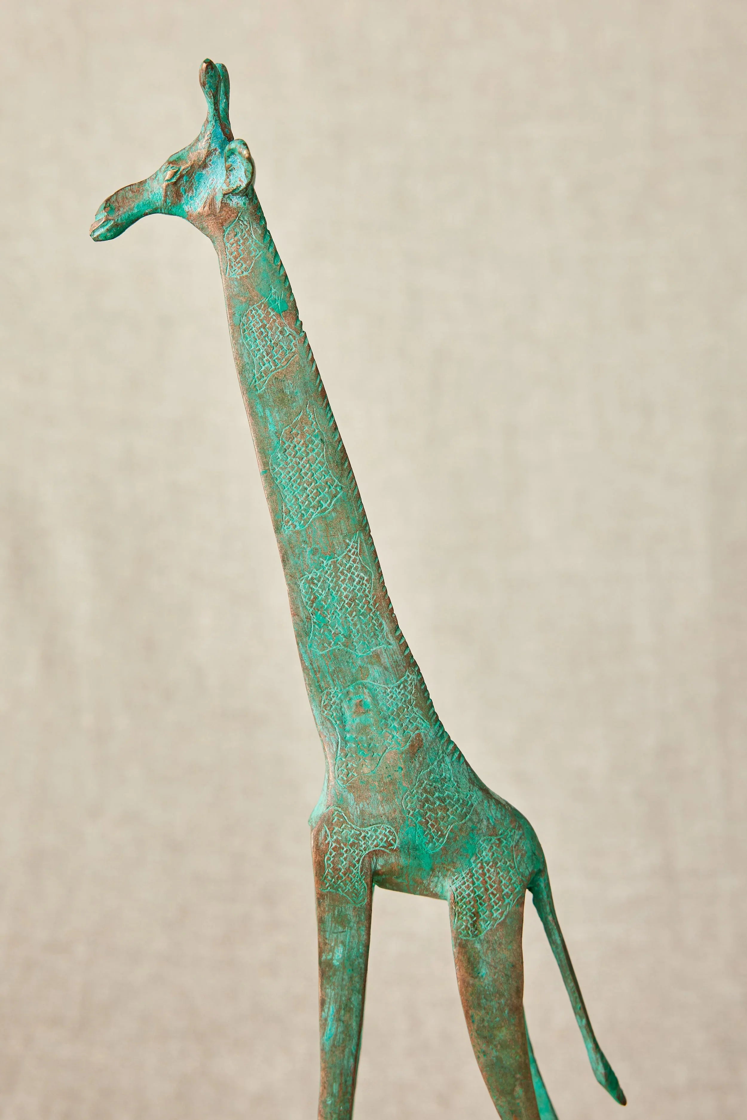 Tuareg Brass Giraffes Figurines Kanju Interiors