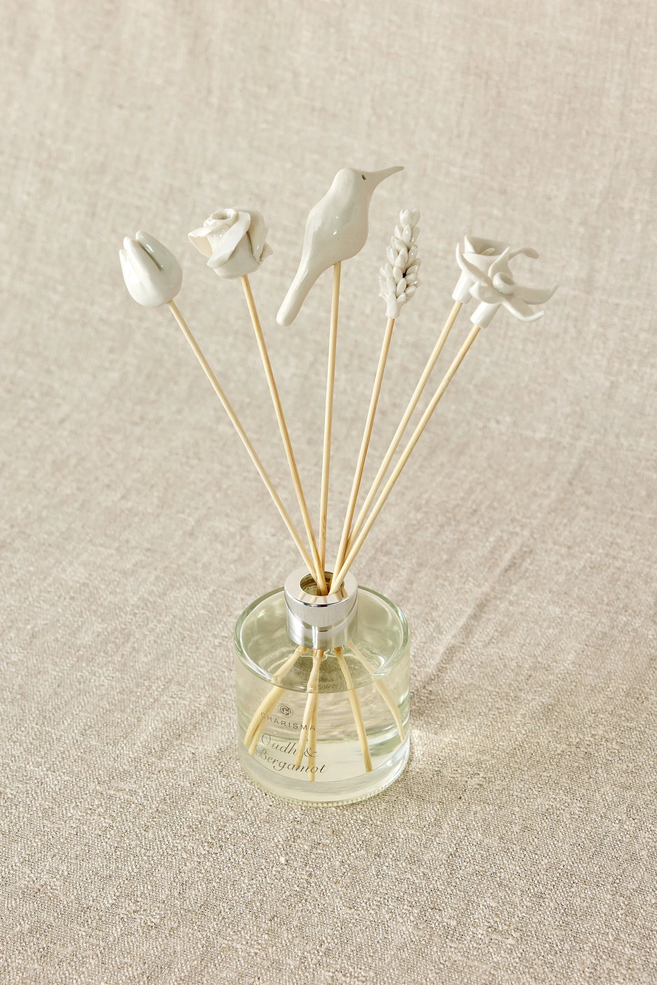 Country Flowers Bamboo Diffuser Sticks Set Kanju Interiors