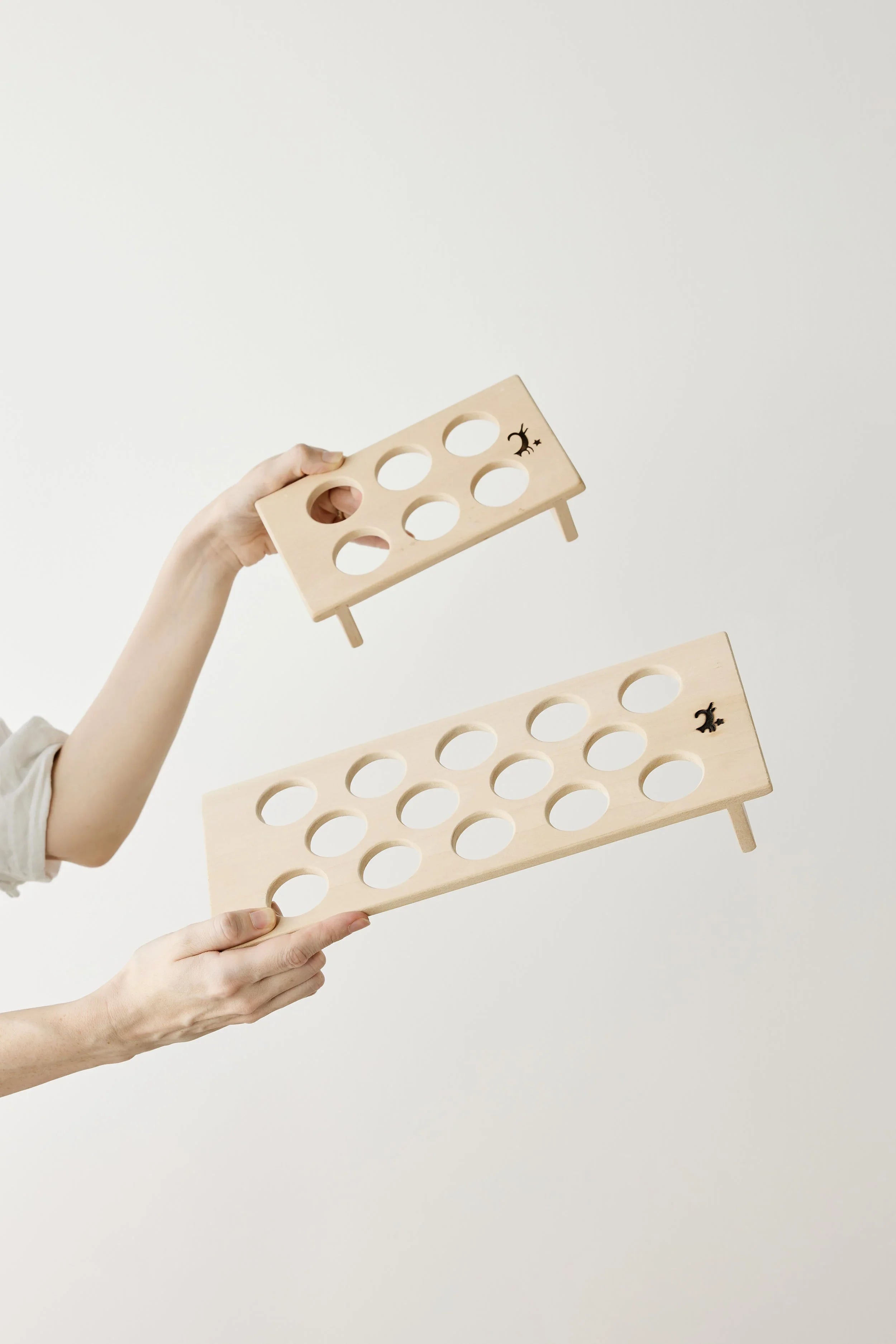 Hand-Carved Wooden Fridge Egg Tray Kanju Interiors