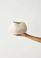 Soft Stone Ombre Decorative Wool Ukhamba Bowl Kanju Interiors