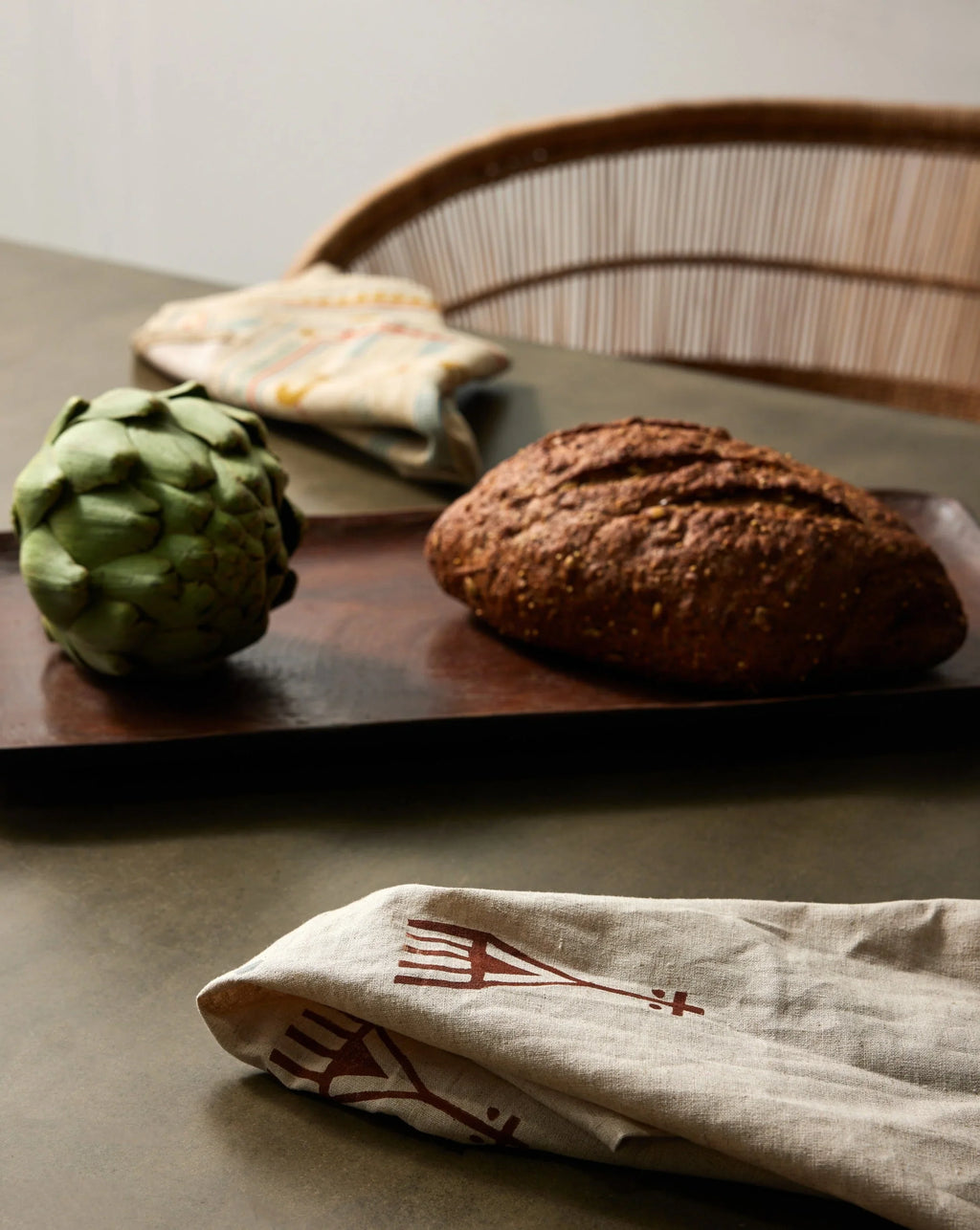 Bamenda Brown Rectangle Wood Serving Tray Kanju Interiors