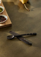 African Blackwood Small Serving Serving Spoons Utensils Kanju Interiors