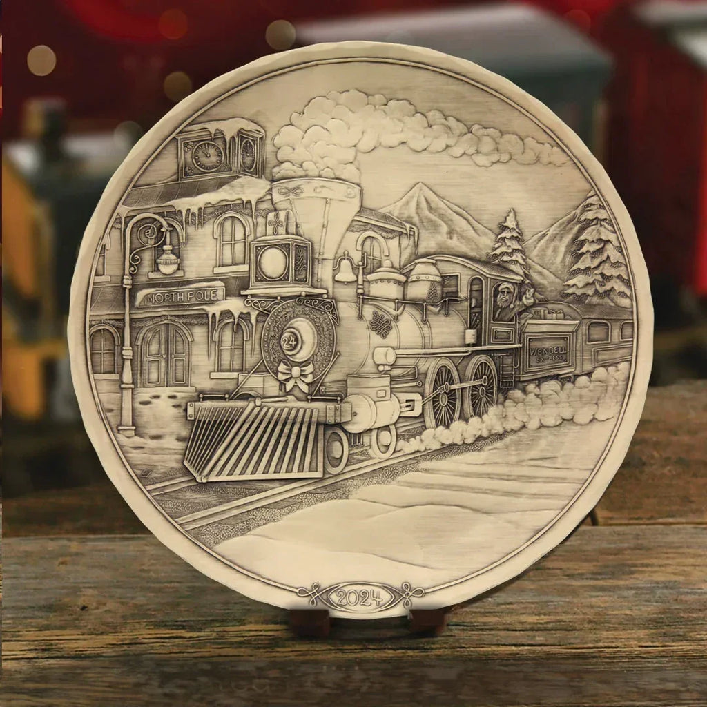 2024 Annual Plate- the Wendell Express (bronze), front view - House Of Avana
