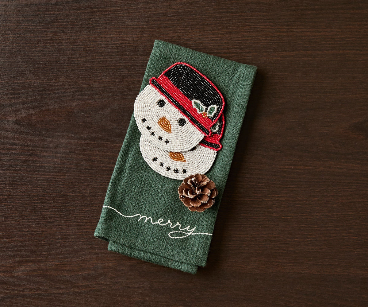 Handmade Beaded Holiday Coaster – Christmas Table Decor by Payton James