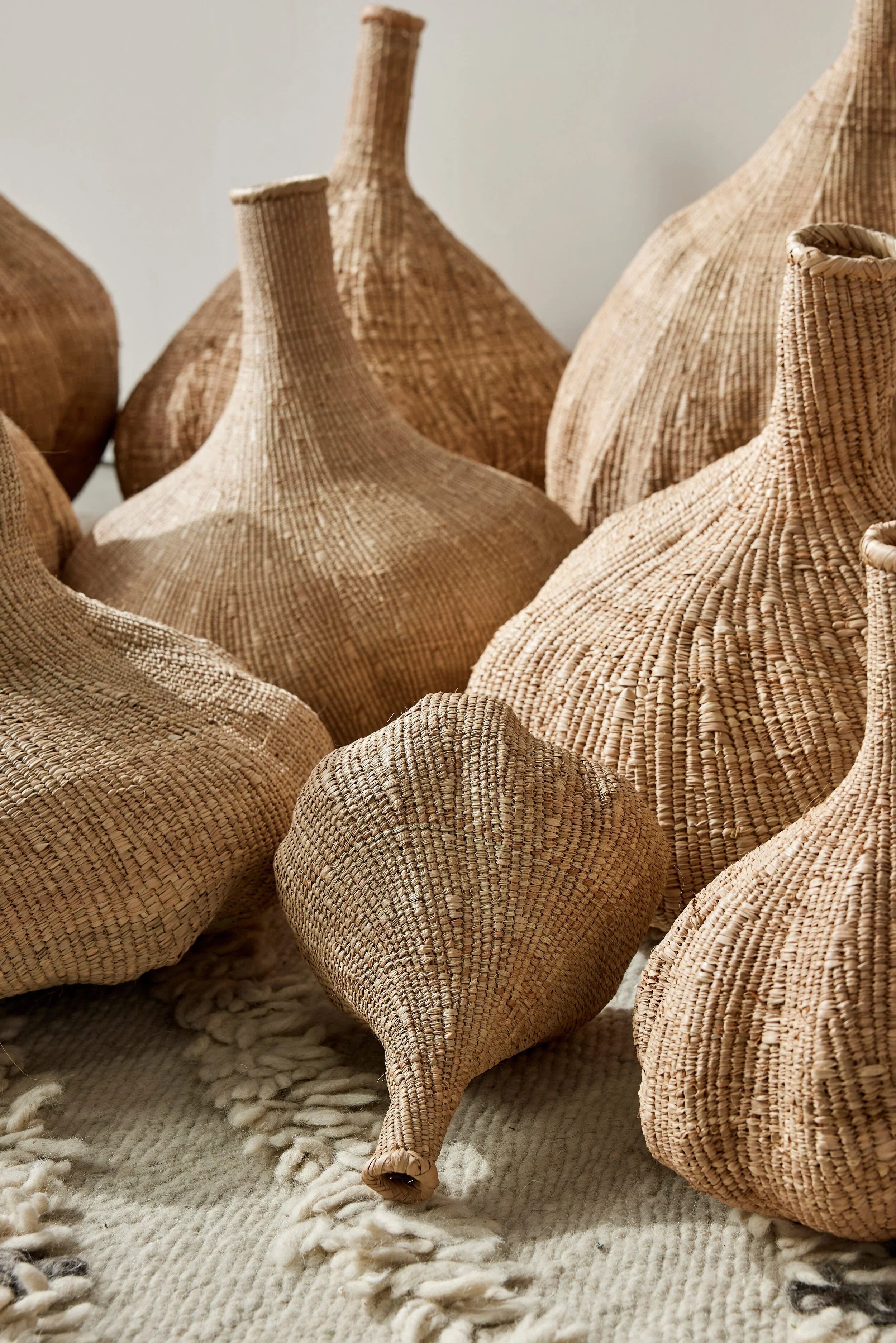 Long-Necked Ilala Garlic Gourd Basket Kanju Interiors