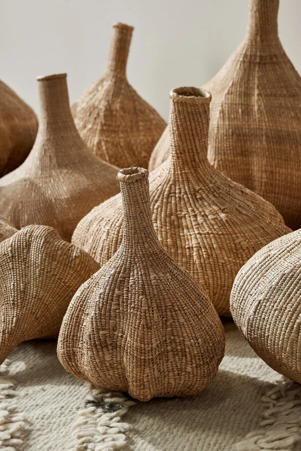 Long-Necked Ilala Garlic Gourd Basket Kanju Interiors