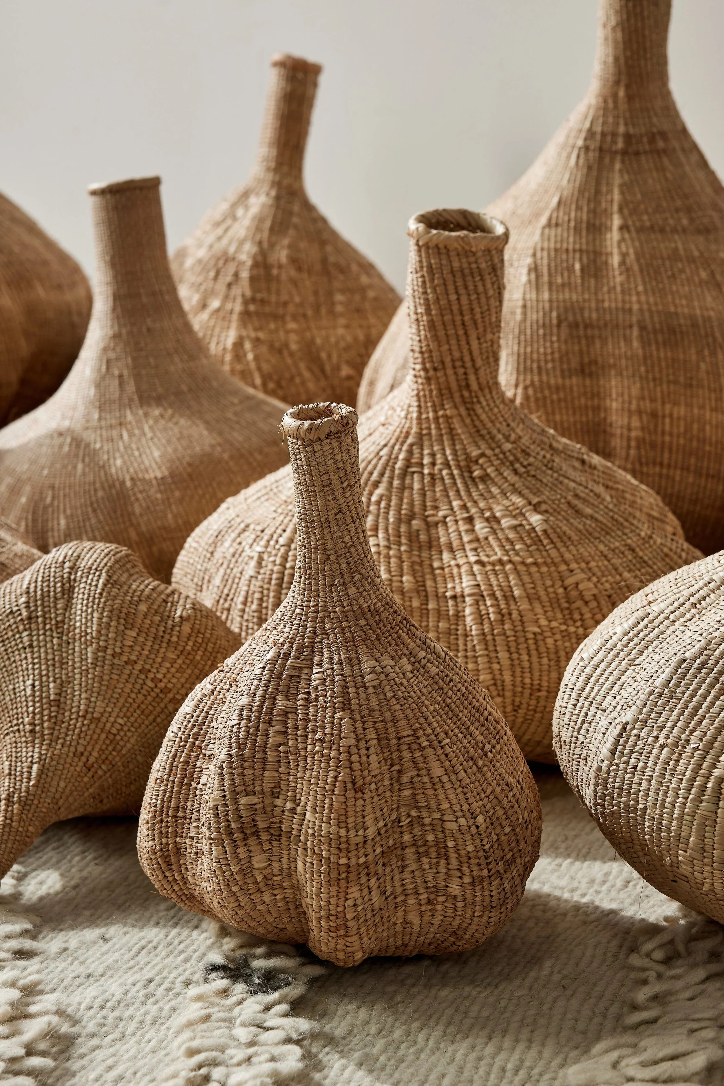Long-Necked Ilala Garlic Gourd Basket Kanju Interiors