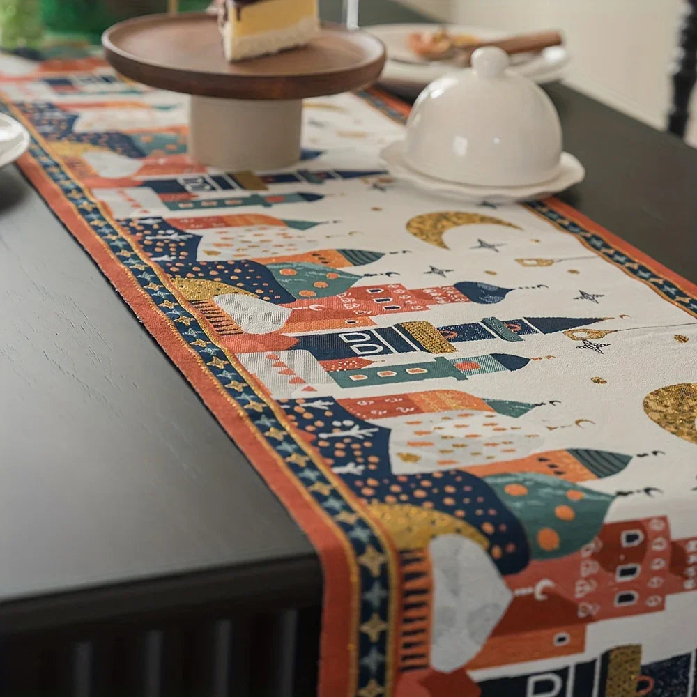 Table Runner - Decorative Polyester Star Moon