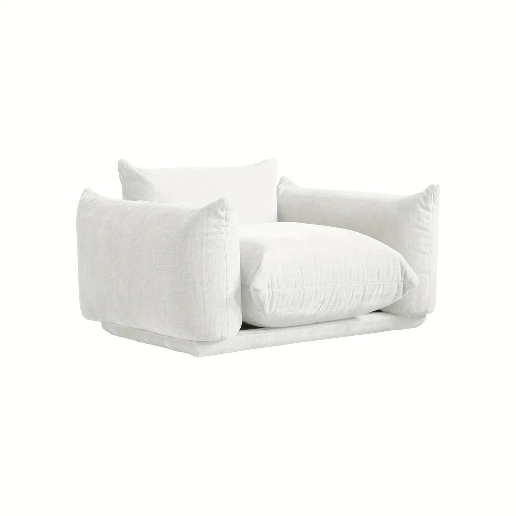 [Modern Chenille Sofa Chair] Modern Chenille Single Sofa Chair, 50.39" Deep Seat Accent Couch for Small Spaces - Living Room, Apartment, Office House Of Avana