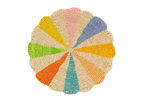 Pinwheel multicolor Placemat, raffia tabletop